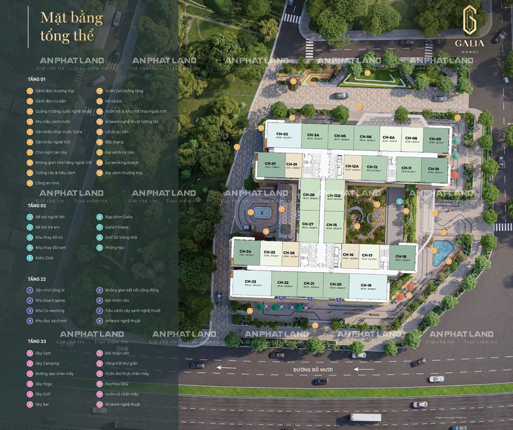 Galia Hà Nội – Biểu tượng sống xanh giữa lòng đô thị phía Nam thủ đô 7 Mặt bằng Galia Hà Nội – Tối ưu công năng và thẩm mỹ