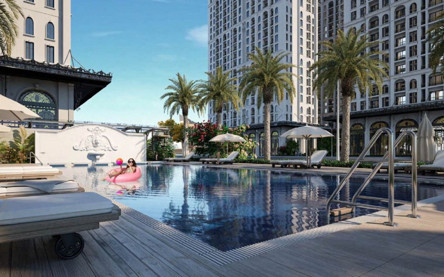 Bể bơi tại Jade Square Cổ Nhuế
